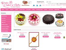 Tablet Screenshot of indiacakesngifts.com